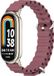 By Qubix - Ocean siliconen bandje - Wijnrood - Geschikt voor Xiaomi Smart Band 8 / 9 / 10