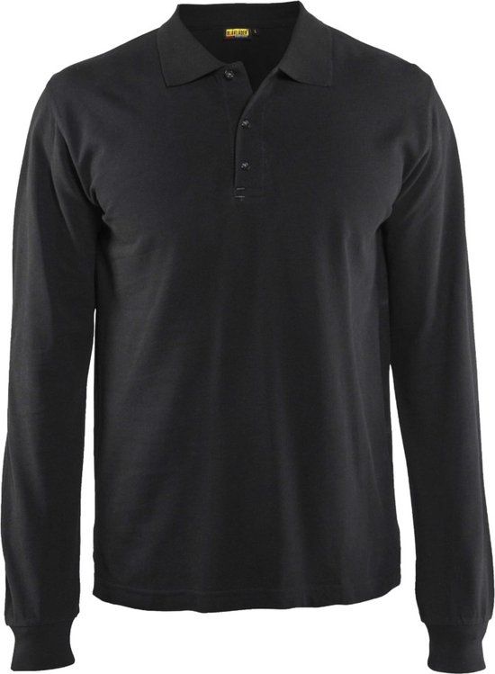 Blåkläder Poloshirt lange mouw 3388-1050 - Zwart - XXL