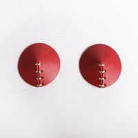 Elif Domanic Pasties met Stitches Rood Tepel Covers