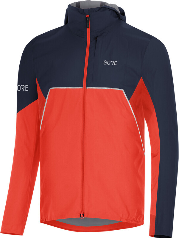 Gore Wear R7 Partial Gore-Tex Infinium Capuchon Jas Heren, fireball/orbit blue