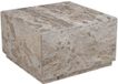DÉJA Living Table basse Malax - Carré Marbre Gris - 62x62x35cm