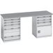 BOTT Eilandwerkbank Cubio lino - kast met 2 laden en deur