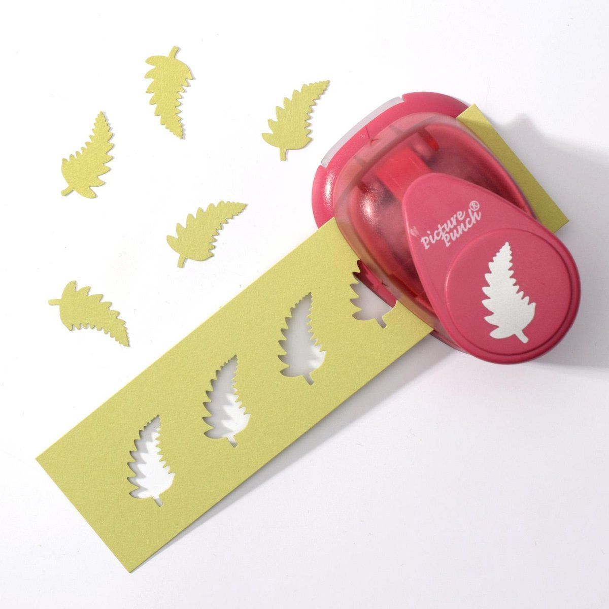 Vaessen Creative Figuurpons - veer medium - wit