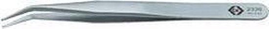 C.K T2336 Onderdelenpincet SM115 SA Met groeven, gebogen 30° 120 mm