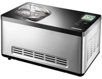 Merkloos Ijsmachine met zelfkoelende compressor - Softijs - 2 liter - Roestvrij staal - Digitale timer