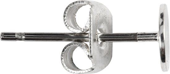 Creotime Oorstekers - 13 mm - Verzilverd - 100 stuks