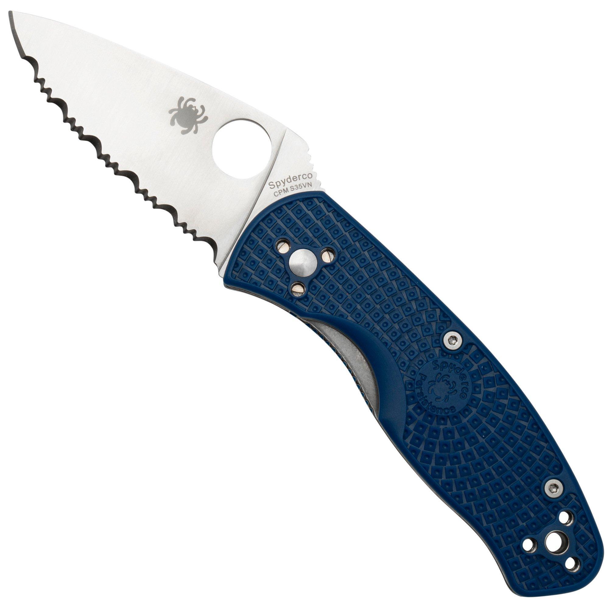 Spyderco Persistence Lightweight C136SBL Serrated S35VN Blue FRN zakmes