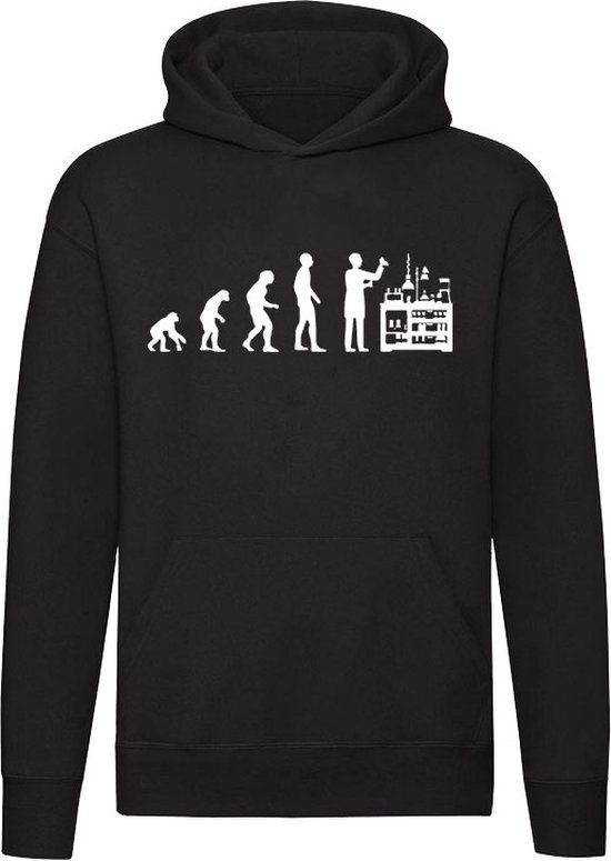 Sol's Scheikunde evolutie - Unisex Hoodie - Zwart - Maat S