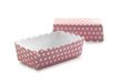 Ibili Muffinvormpjes, rechthoekig, papier, roze/wit, 9,5 x 3,2 x 5,5 cm, 12 stuks