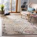 SAFAVIEH Madison Collection Boho Tapijt, Korte Pool, Grijs en Geel, 122 x 183 cm
