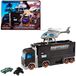 Matchbox Mobiele commando transformeren - Groot formaat voertuig met helikopter en 2 speelgoedauto's uit de film