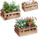 Merkloos Relaxdays plantenbak hout - set van 3 - met folie - verschillende groottes - balkon