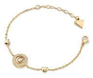 GUESS G Talisman 14mm Pearly G Coin Bracelet Yellow Gold