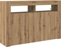 vidaXL Dressoir Artisan Eikenhout 116 x 30 x 75 cm