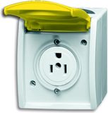 Busch-Jaeger ABB Busch-Jaeger 3015 EWN-53 3015EWN53 TEKSTWCD KD NEMA 15A Wandcontactdoos Blauw Mat