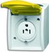 Busch-Jaeger ABB Busch-Jaeger 3015 EWN-53 3015EWN53 TEKSTWCD KD NEMA 15A Wandcontactdoos Blauw Mat