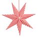 Mica Decorations kerstster rood wit gestreept (60 cm)