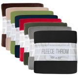 Bulk plaid 24 Pack voor huwelijksgunsten, dakloze vrouwen, mannen in verschillende kleuren 160 g/m² (8 kleuren)