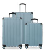 Hauptstadtkoffer Q-Damm - 3-delige kofferset, cabinetrolley 54 cm, middelgrote koffer 68 cm en grote reiskoffer 78 cm, ABS hardschaal, TSA, zwembadblauw
