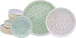 CreaTable, 24089, serie Uno Emiliana Mix, set de vaisselle de 12 pièces pour 4 personnes, service de table en faïence, lavable au lave-vaisselle et au micro-ondes, Made in Portugal