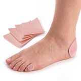 KMINA Moleskin Multifunctionele pads (4 stuks), semi-elastische zelfklevende pads voor voeten en schoenen, op maat te snijden, vermindert wrijving en druk, roze, 50 x 9,5 cm
