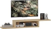 HOMCOM TV-meubel - Hout - 152x29x21cm - Eiken