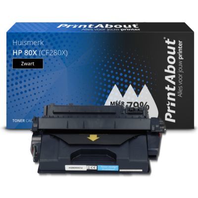 PrintAbout Huismerk HP 80X (CF280X) Toner Zwart Extra hoge capaciteit