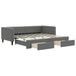 vidaXL Slaapbank met onderschuifbed lades 100x190 cm stof donkergrijs