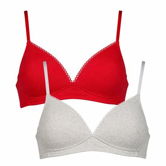 My Basic by After Eden After Eden My Basic 2-pack Dames Beha - Grijs/Roze - Maat 85C