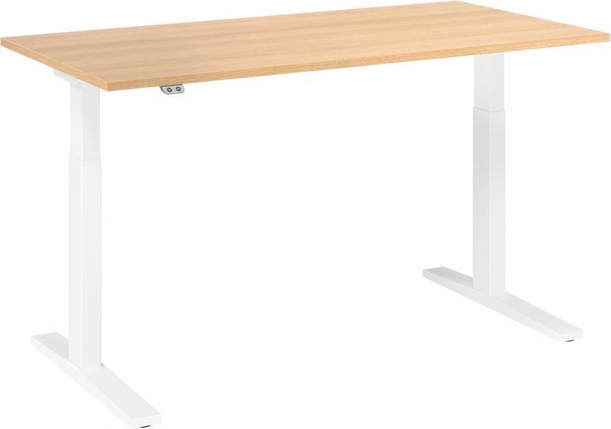 hjh OFFICE PRO XMKA 16 W | 160x80 | elektrisch in hoogte verstelbaar - 160 x 80 Eiken Tafelhoogte I Elektrisch in hoogte verstelbaar