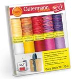 Gütermann Gutermann Deco Stitch Thread Set 70m x 12 rollen, Meerkleurig, One Size