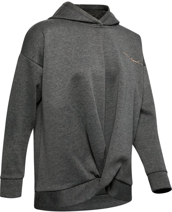 Under Armour Recovery Fleece Wrap Po Hoodie Dames Sport Trui - Zwart - Maat S