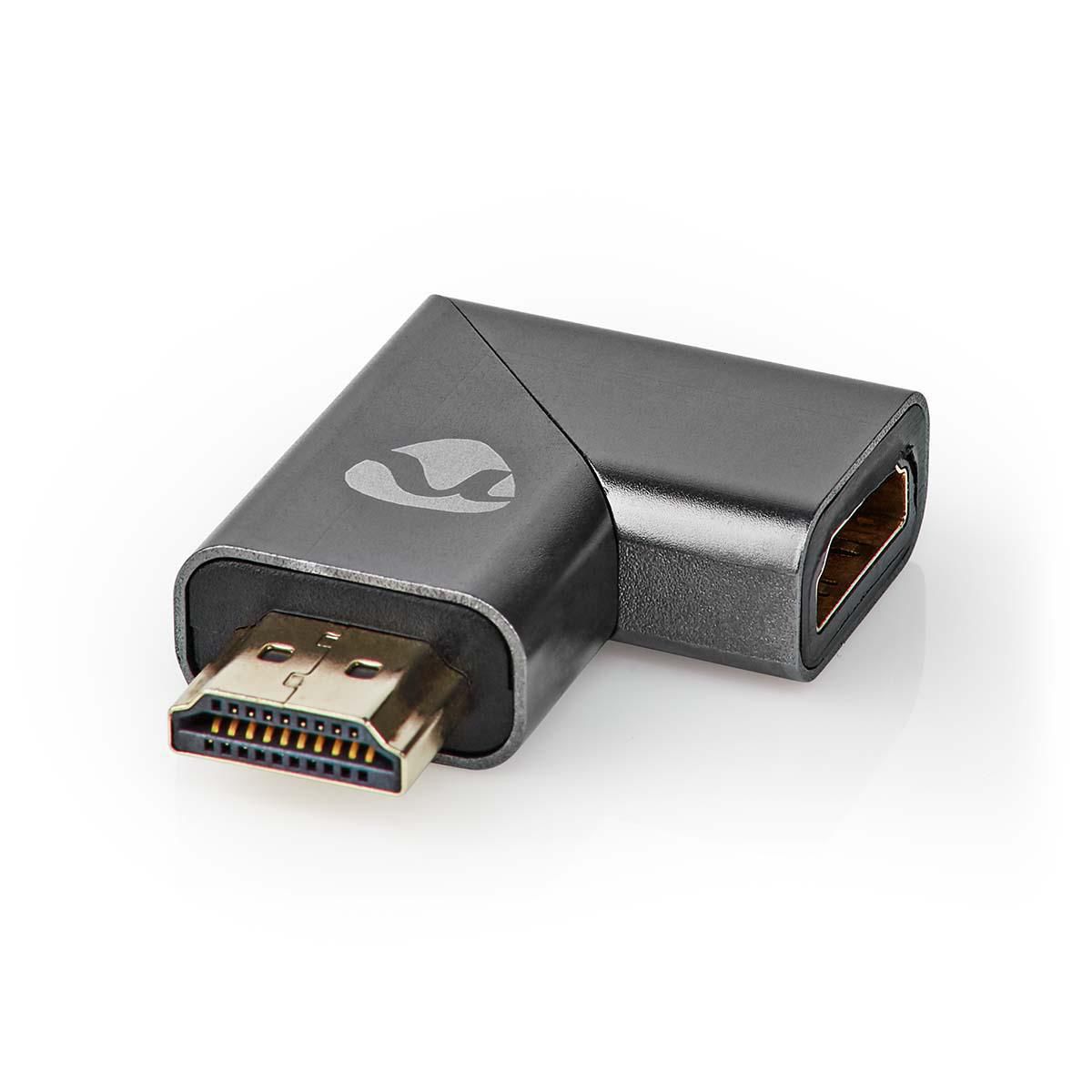 Nedis HDMI Adapter | Male to Female | Angled | Grey