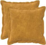 vidaXL - Kussensloop - 2 stuks - HOUTEN - Geel - 50 x 50 cm - Katoensatijn