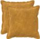 vidaXL - Kussensloop - 2 stuks - HOUTEN - Geel - 50 x 50 cm - Katoensatijn