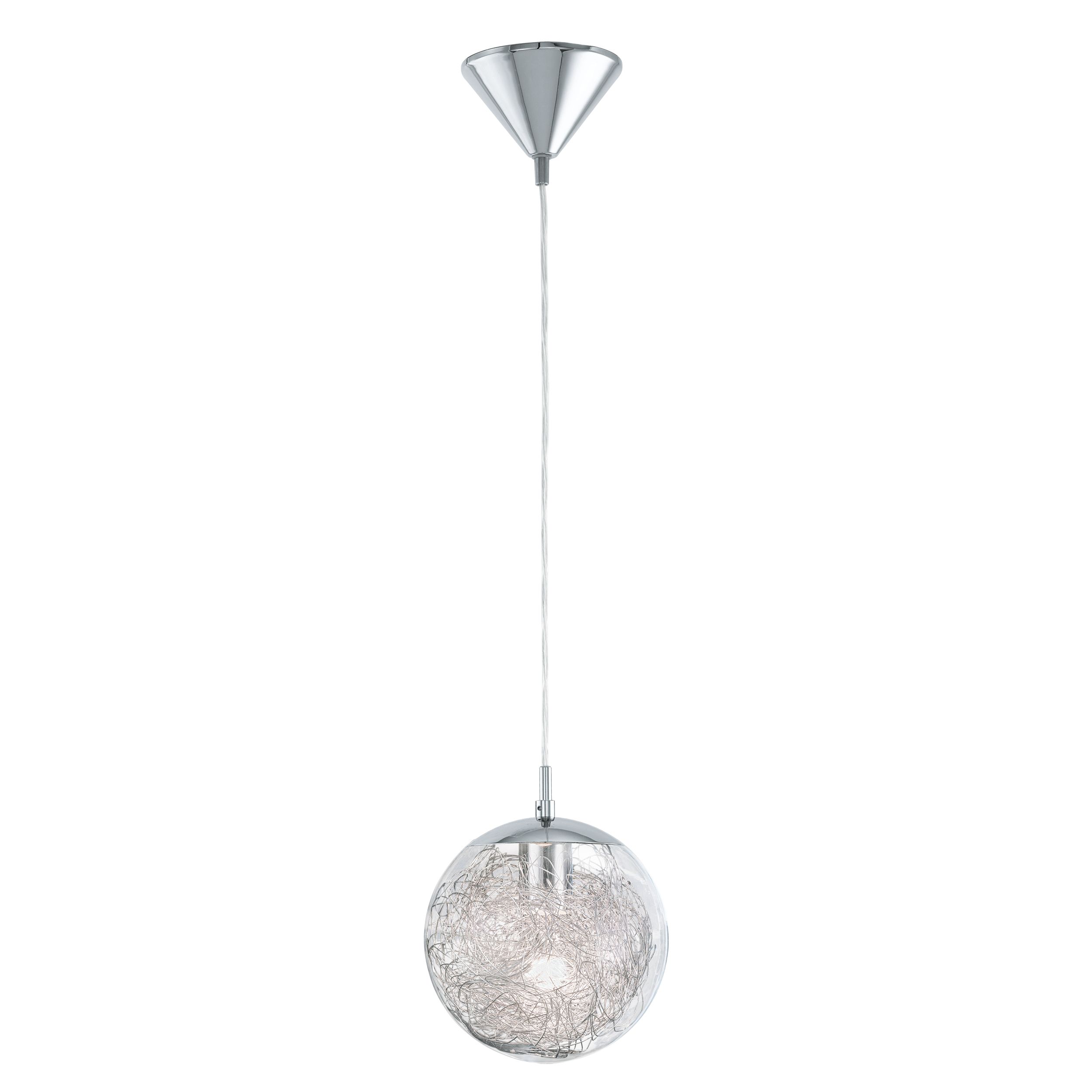 EGLO Luberio - Hanglamp - E27 - Aluminium, Chroom, Transparant