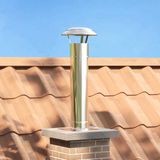 VidaXL Schouw verlenging zilver 25 x 25 x 82 cm roestvrij staal