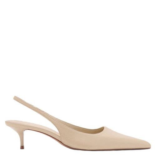 Mango Mango leren slingback pumps beige