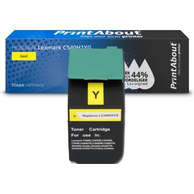 PrintAbout Lexmark C540H1YG Toner Geel Hoge capaciteit