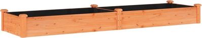 vidaXL Verhoogde plantenbak - 240x60x25 cm - Vurenhout - Bruin