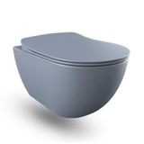 Creavit Free Wandclosetpot Randloos Met RVS Sproeier (Bidet) Mat Basalt