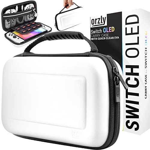 Orzly Draagtas voor Nintendo Switch OLED - Wit
