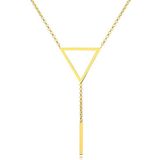 Cilla Jewels Dames ketting Edelstaal verguldkleurig Driehoek Staaf
