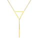 Cilla Jewels Dames ketting Edelstaal verguldkleurig Driehoek Staaf
