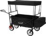 Hauki Chariot pliable avec toit et sac, acier, noir
