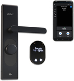 LOQED Touch Smart Lock - Slim Deurslot - Zwart - Met Smart Home Integratie