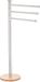 Item International Items Handdoeken ophangrek badkamer - metaal/hout - L42 x b26 x H85 cm - zilver