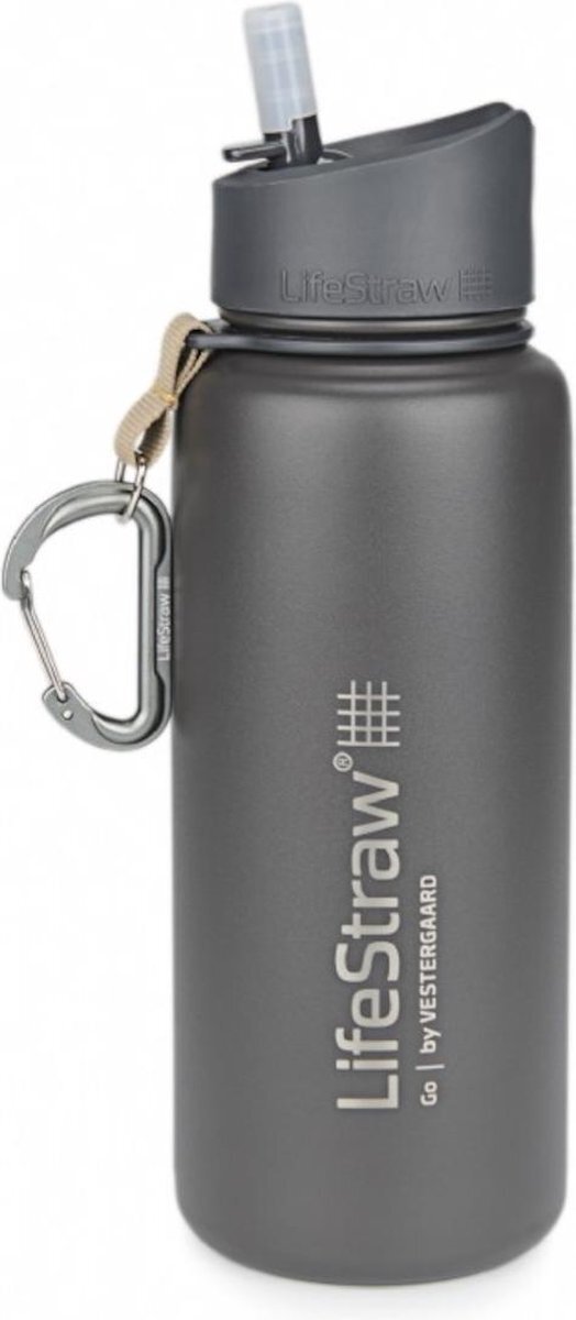 LifeStraw Go Stainless Steel Water Filter Bottle 710ml, grey