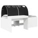 vidaXL Bedframe met tunnel met plank 3 st Wit en zwart Bewerkt hout