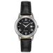 Citizen FE1081-08E Dames Zilverkleurig Horloge met Zwarte Leren Band